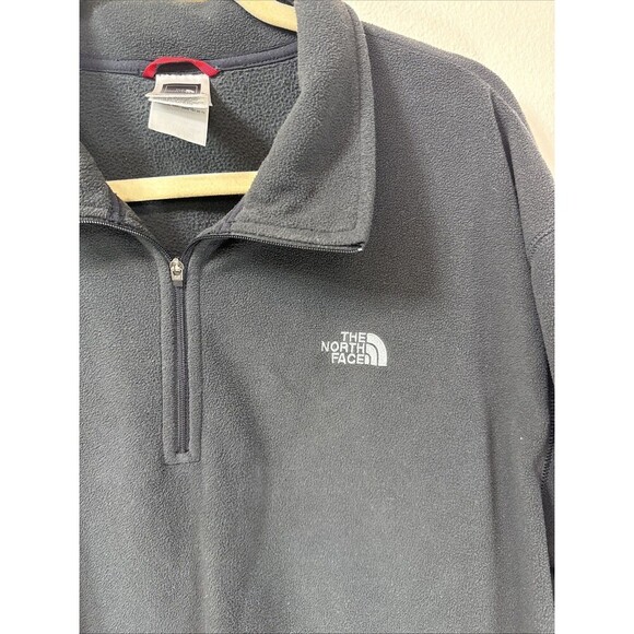 (R3) North Face Men’s Fleece Pullover Sweatshirt Sz XXL,1/4 Zip Long Sleeve Blue - Picture 2 of 14